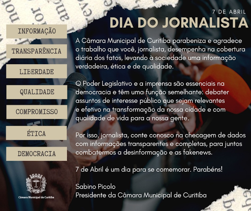 7 de abril – Dia do Jornalista 