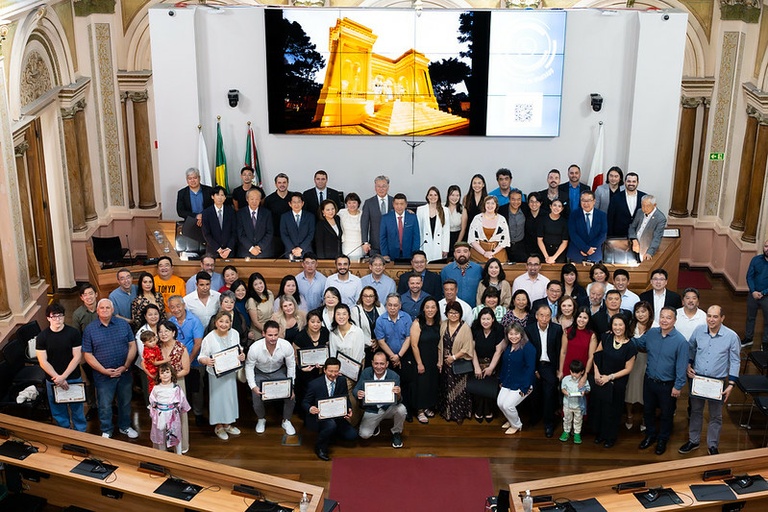 Câmara de Curitiba celebra 130 anos de tratado de amizade entre Brasil e Japão