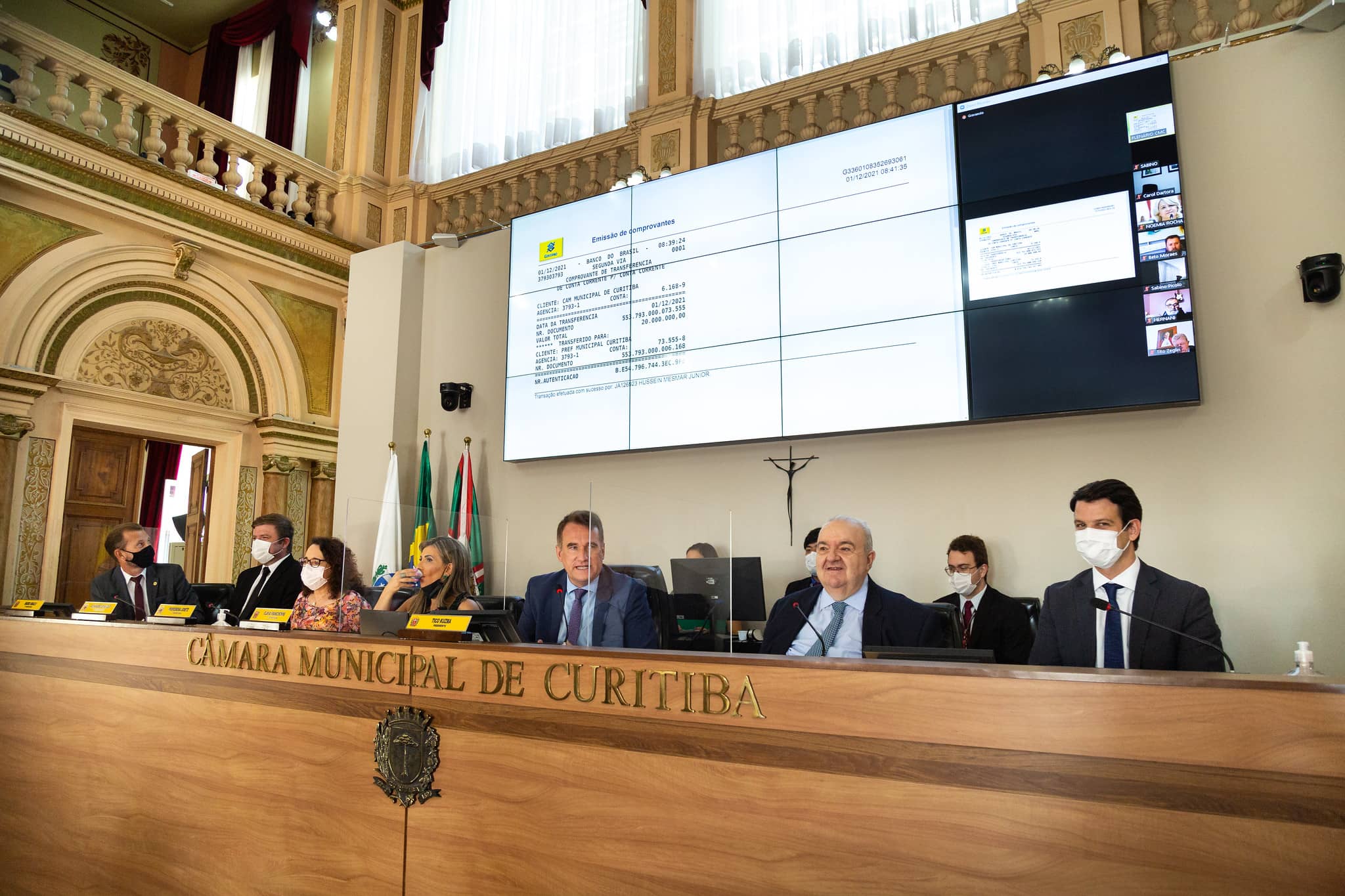 Câmara formaliza devolução de R$ 20 milhões à Prefeitura de Curitiba