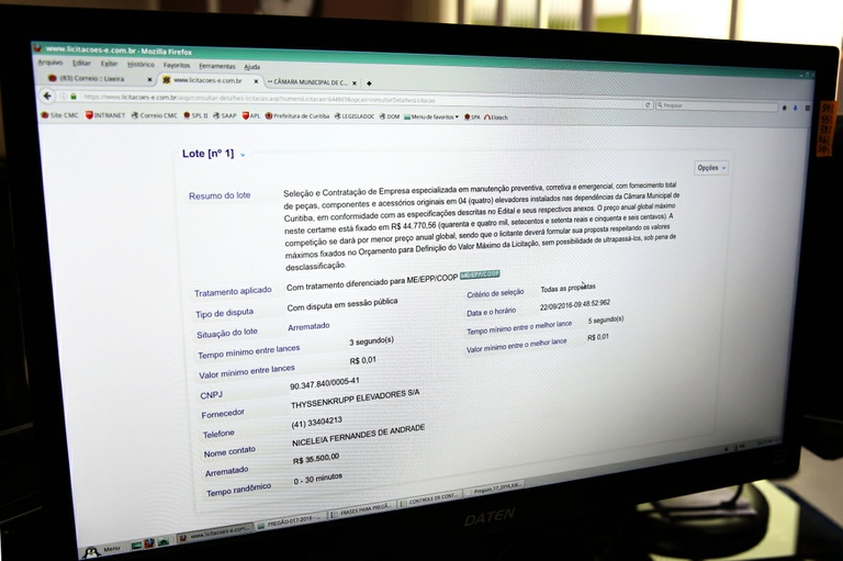 Câmara economiza 20% em licitação para manutenção de elevadores