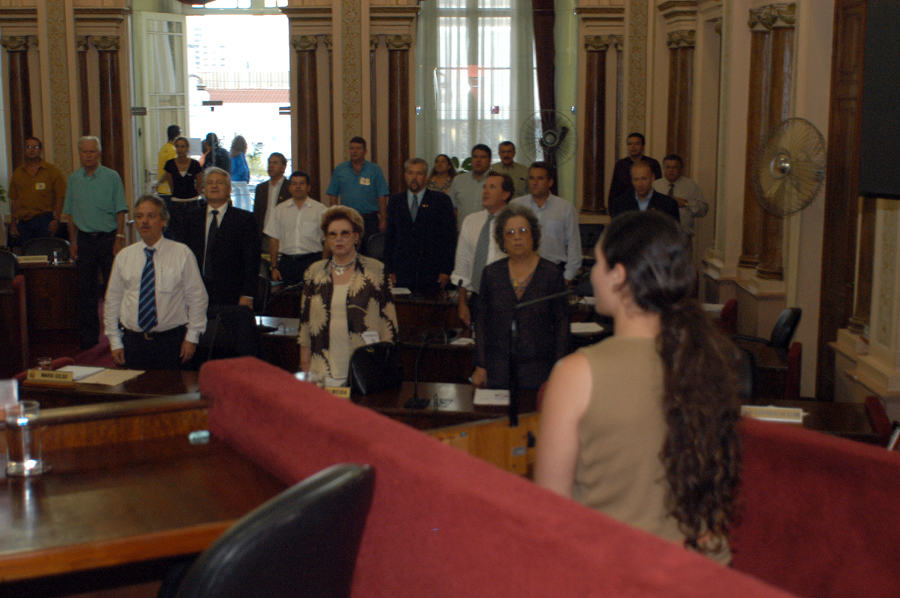 Câmara faz registro sobre Hino Nacional 