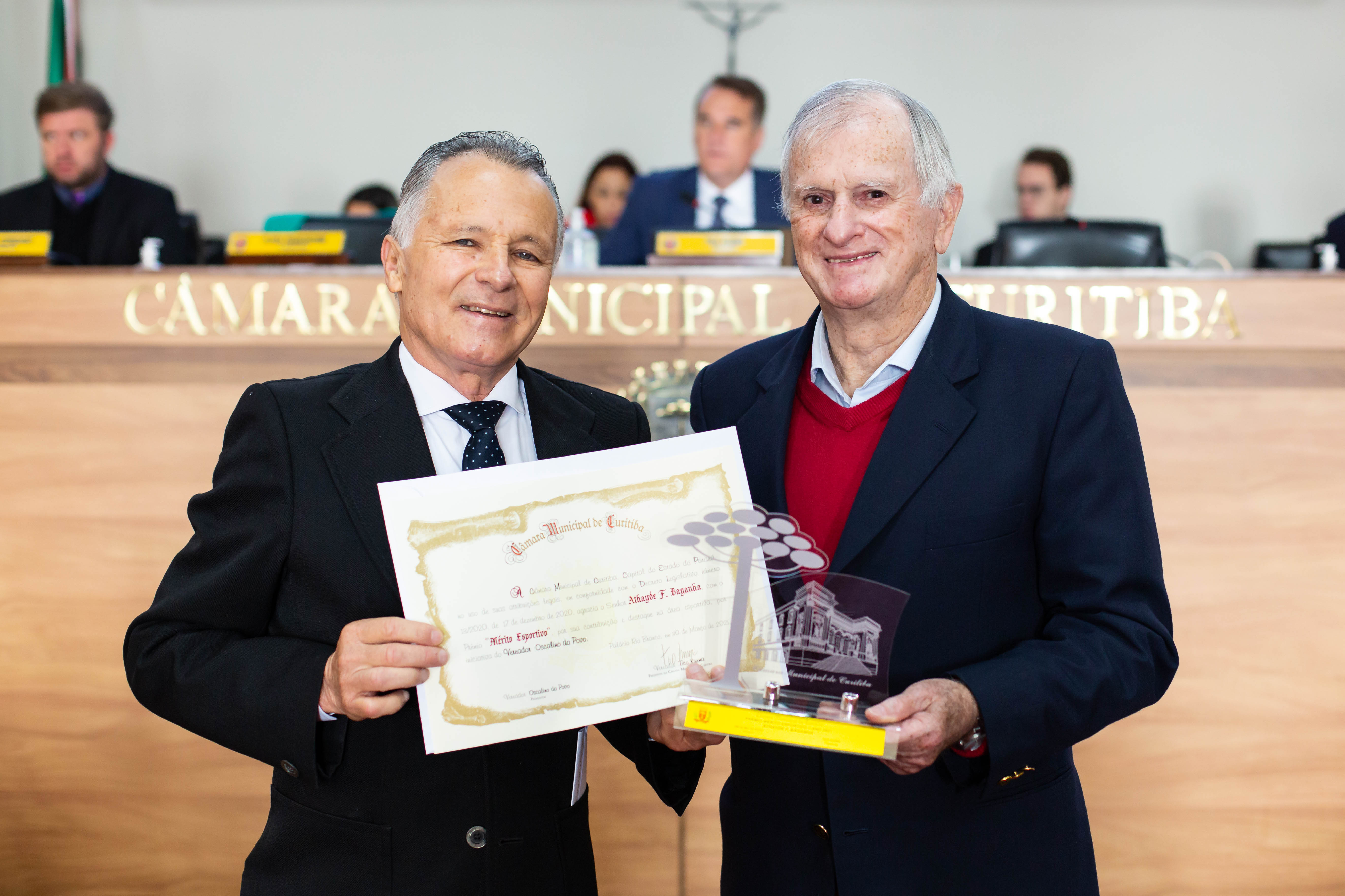 Homenageados destaques curitibanos do esporte