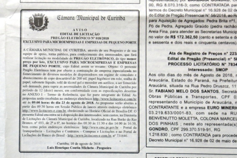 Câmara licita copos plásticos e outros materiais de consumo 
