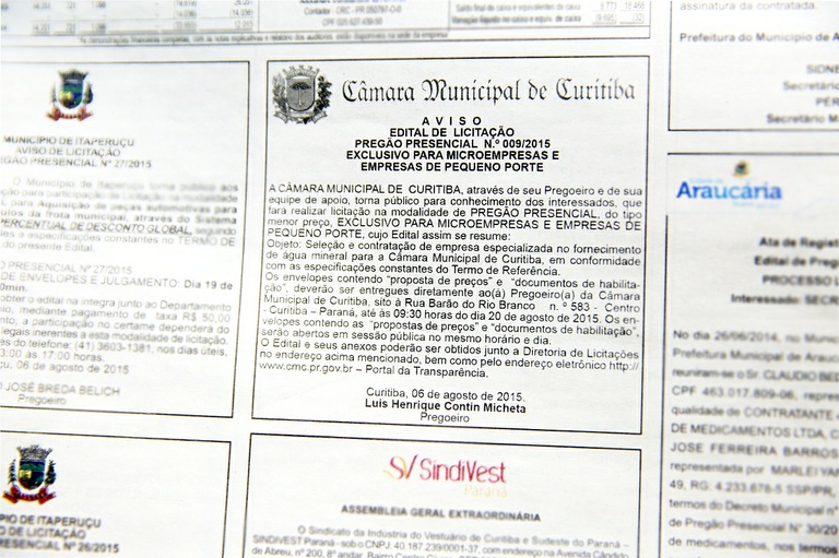 Câmara realiza licitação para compra de água mineral