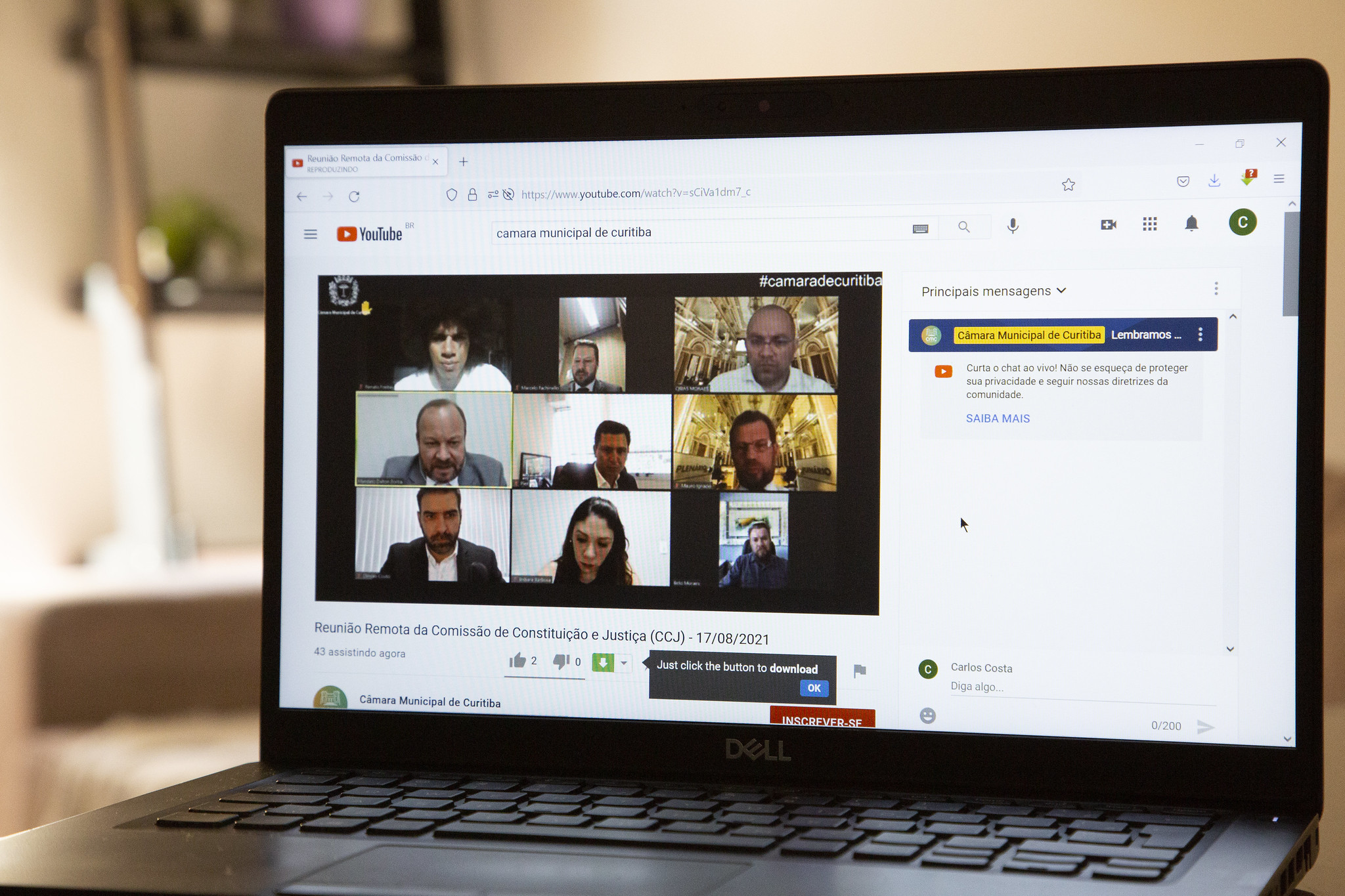 CCJ autoriza tramitação do Planejamento Estratégico da Câmara de Curitiba