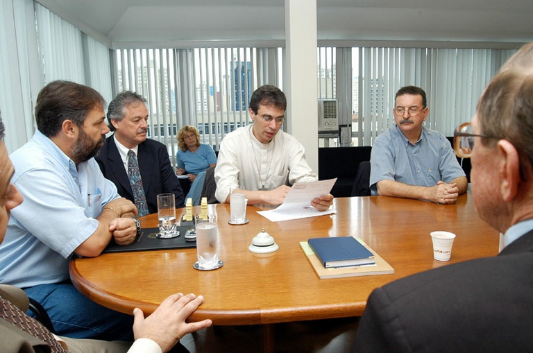 Derosso recebe Dom Ladislau e reverendo Jerson Darif 