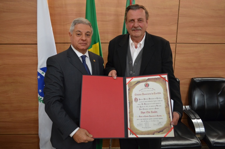 Edgar Otto Hauber é o mais novo cidadão honorário de Curitiba