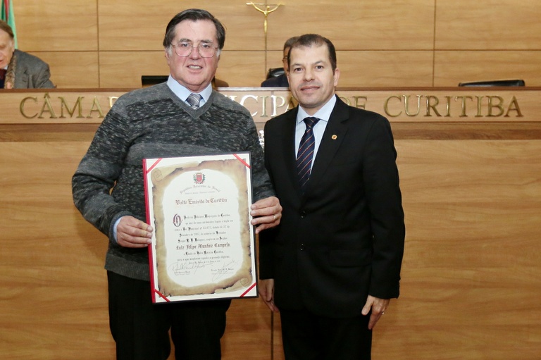 Engenheiro Luiz Felipe Campelo é vulto emérito de Curitiba