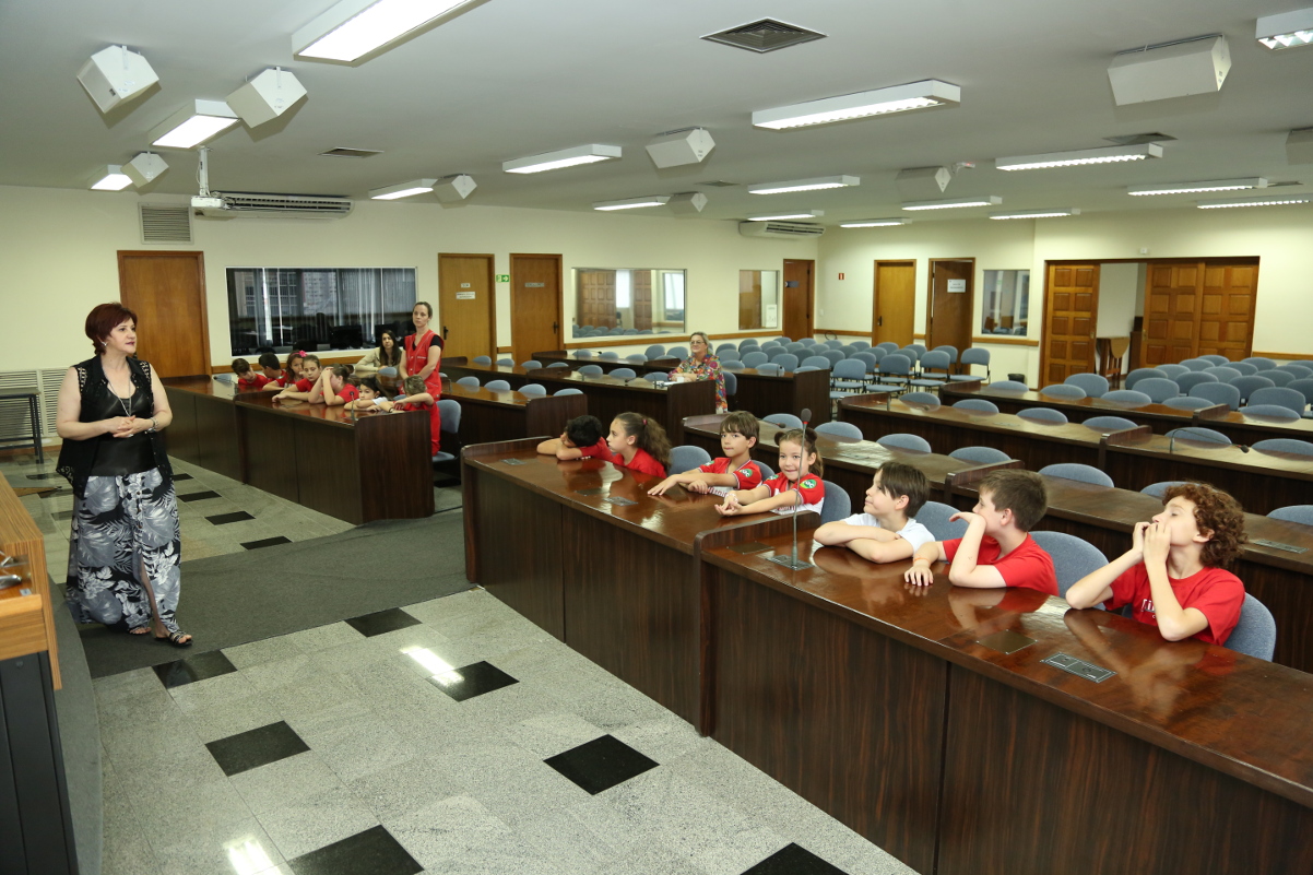 Estudantes visitam a Câmara para conhecer como surgem as leis