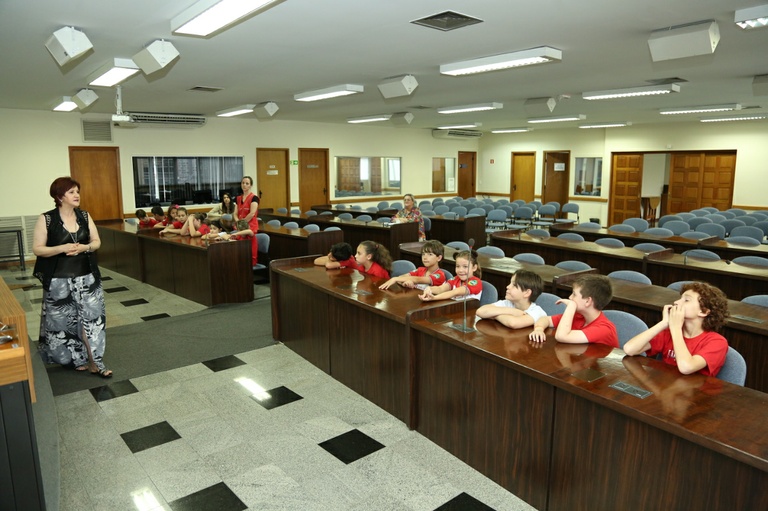 Estudantes visitam a Câmara para conhecer como surgem as leis