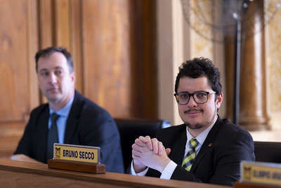 o vereador Bruno Secco na Câmara de Curitiba