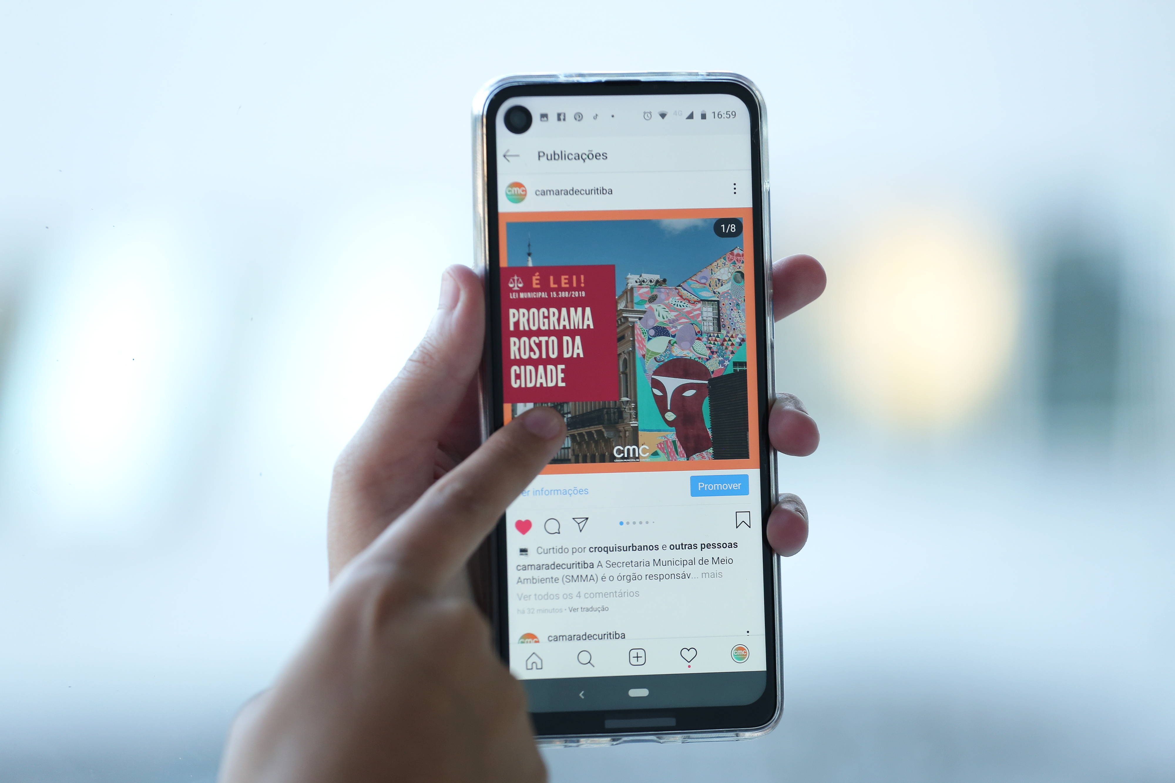 Instagram da Câmara divulga leis de Curitiba e projetos em tramitação