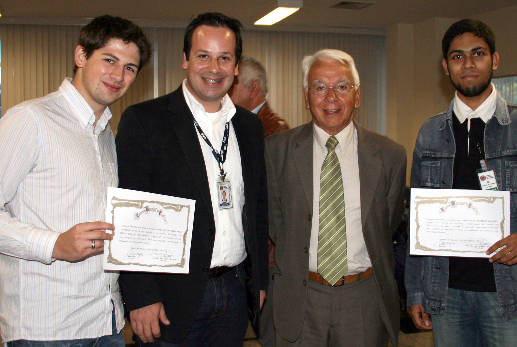 Jair Cézar destaca trabalho de estagiários 