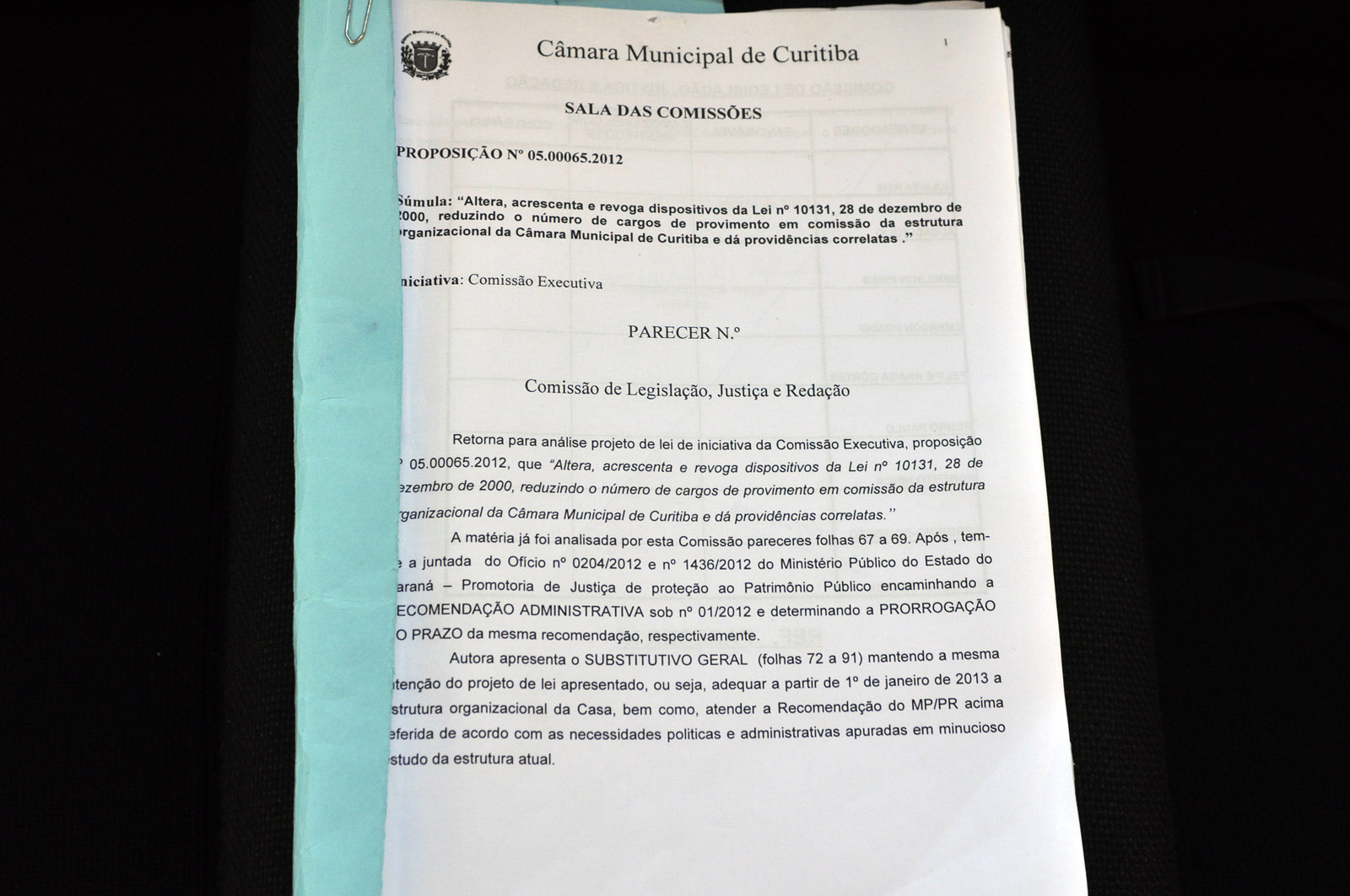 Legislação acata projeto que reestrutura quadro de servidores 