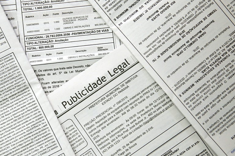 Licitação para publicações oficiais tem 22% de economicidade