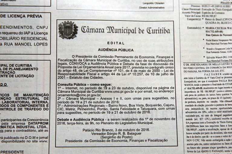 LOA 2017: Antes da votação, em dezembro, projeto terá consulta e audiência pública