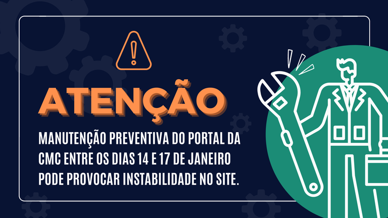 Manutenção preventiva deixa site fora do ar entre 14 e 17 de janeiro