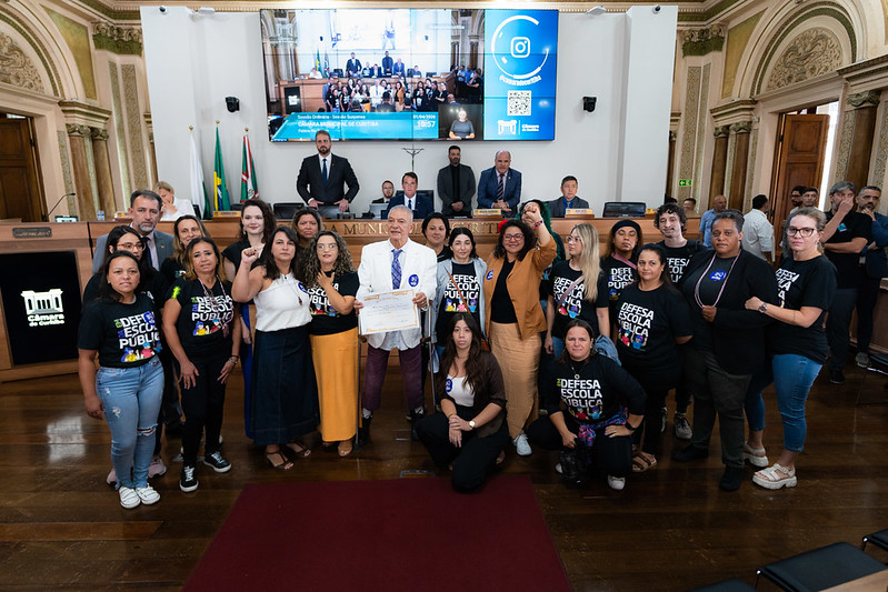 Na Câmara de Curitiba, presidente do Sismmac defende pautas do Magistério