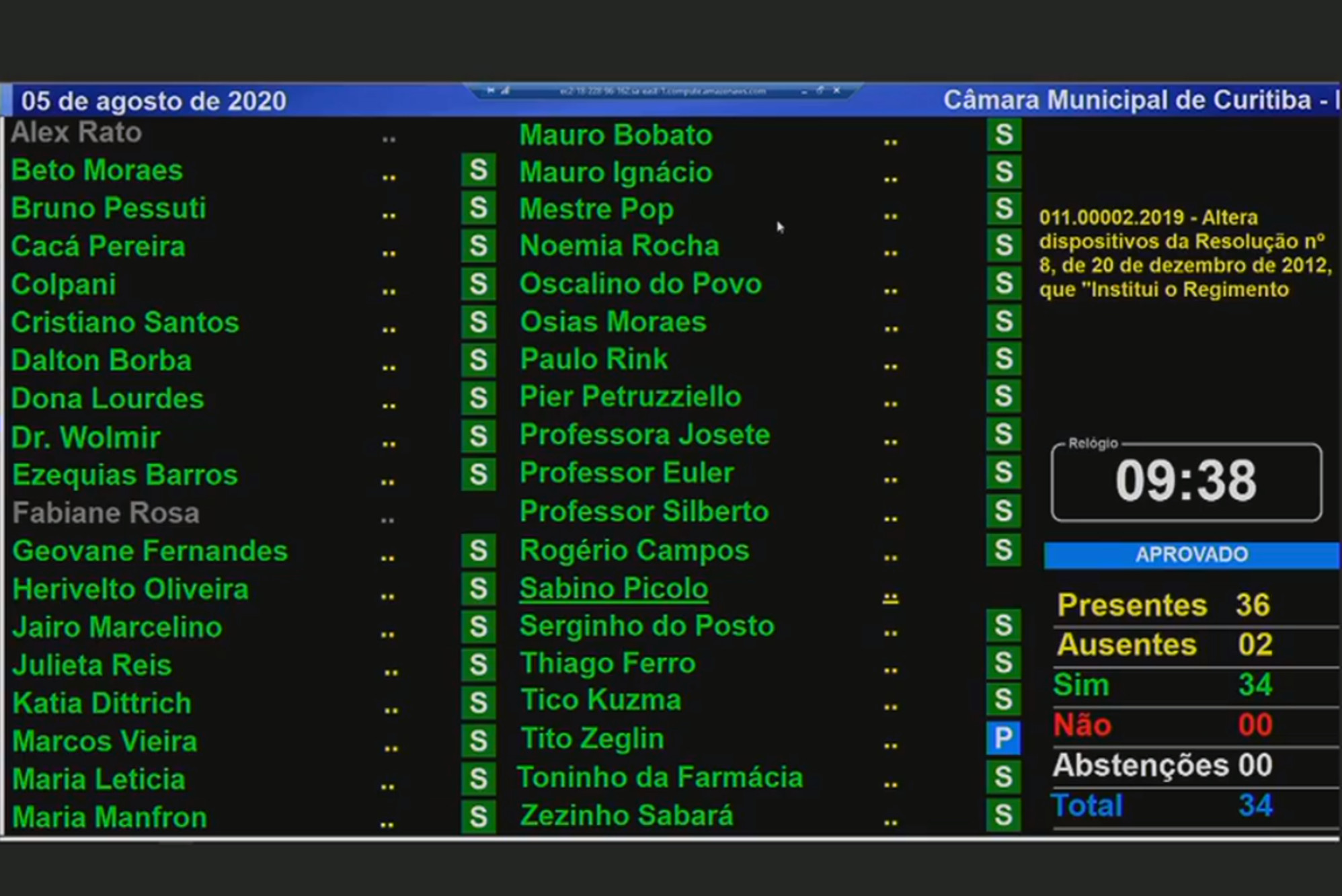 Novo Regimento oficializa processo eletrônico na Câmara de Curitiba