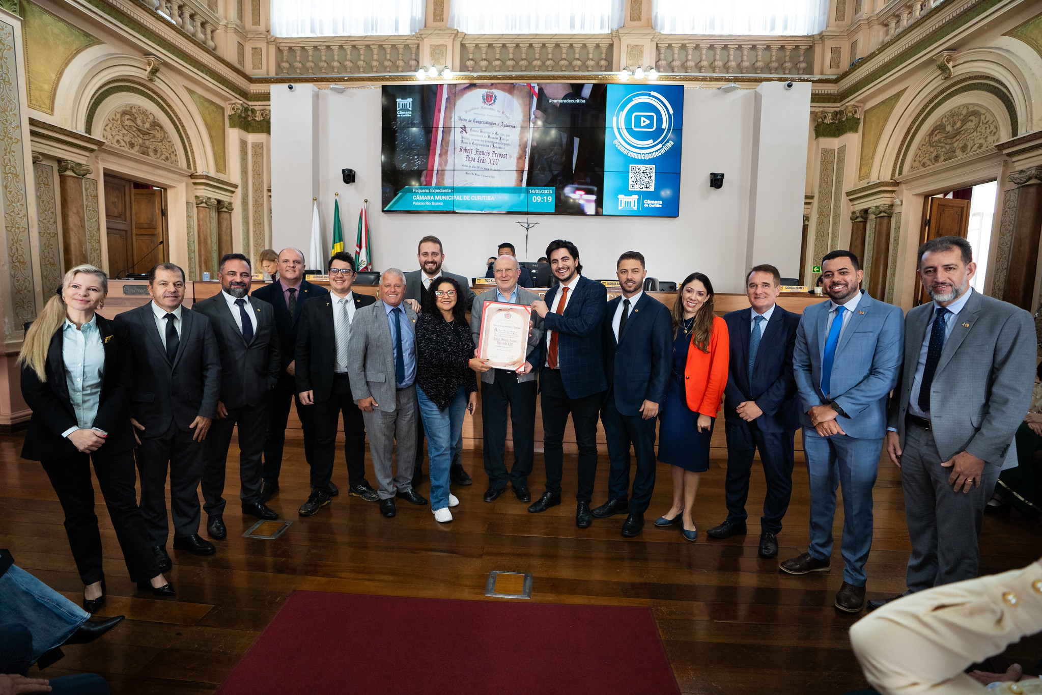 Eleição do Papa Leão XIV repercute na Câmara de Curitiba