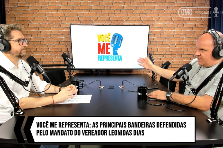 Vereador Leonidas Dias expõe suas bandeiras e projetos no CMC Podcasts