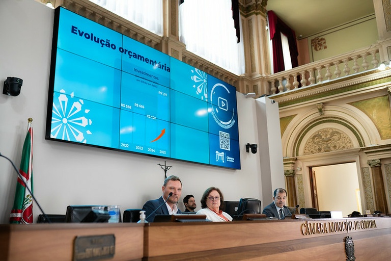 Prefeitura apresenta PPA 2026–2029 em audiência na Câmara de Curitiba