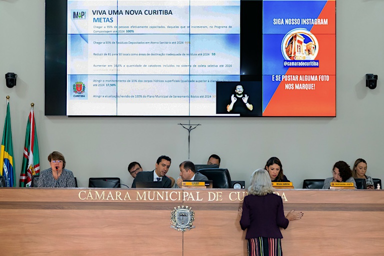 Prefeitura de Curitiba presta contas à CMC das metas do Plano Plurianual 