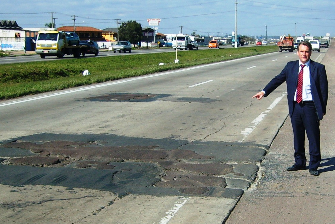 Proposta revitalização das pistas do Contorno Sul 