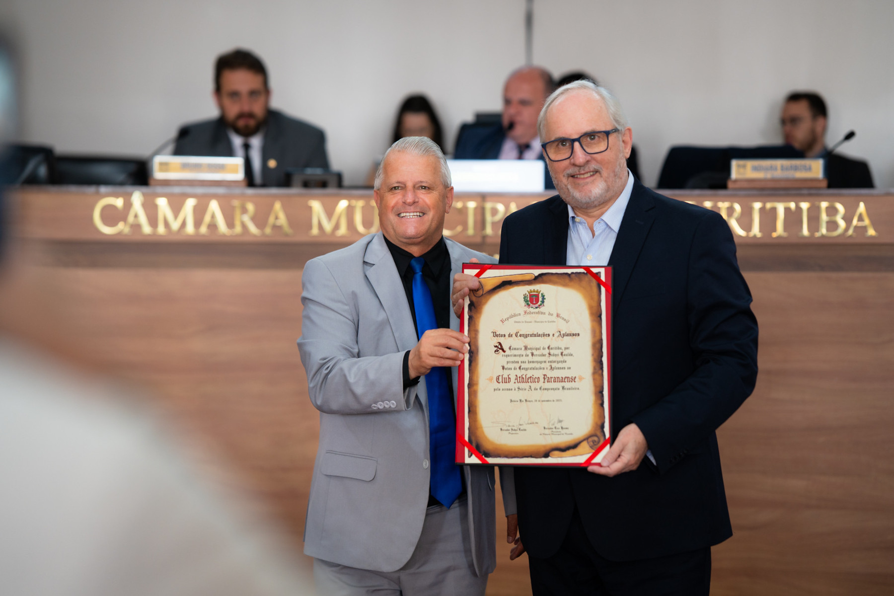 Retorno do Athletico à Série A pauta Congratulações no Legislativo