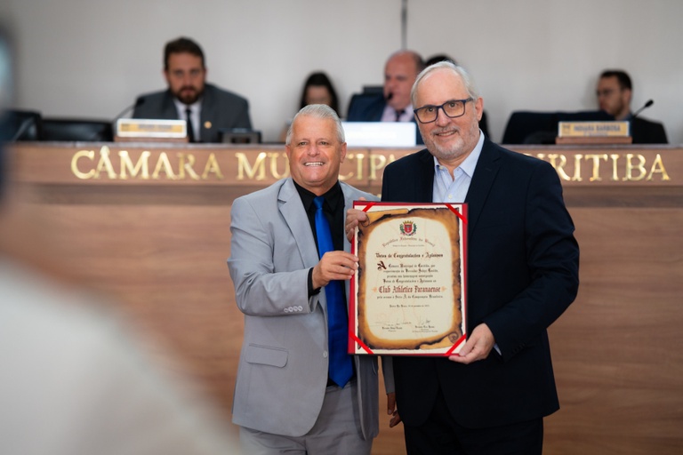 Retorno do Athletico à Série A pauta Congratulações no Legislativo