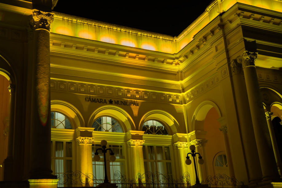 Saúde foi o tema de metade das iluminações cênicas do Palácio Rio Branco em 2024