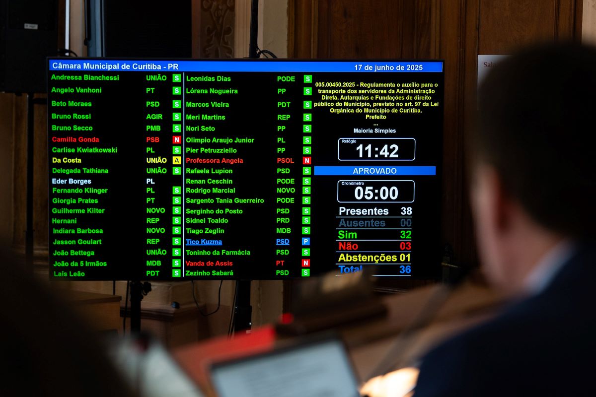 Câmara atualiza regras do auxílio-transporte para servidores de Curitiba