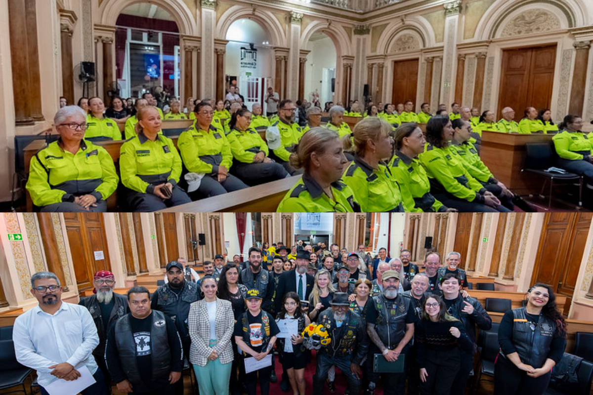 Solenidades homenageiam agentes de trânsito e triciclistas