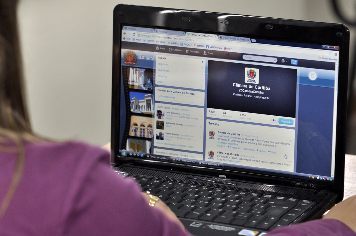 Twitter da Câmara de Curitiba ultrapassa a marca de 3 mil seguidores em janeiro 