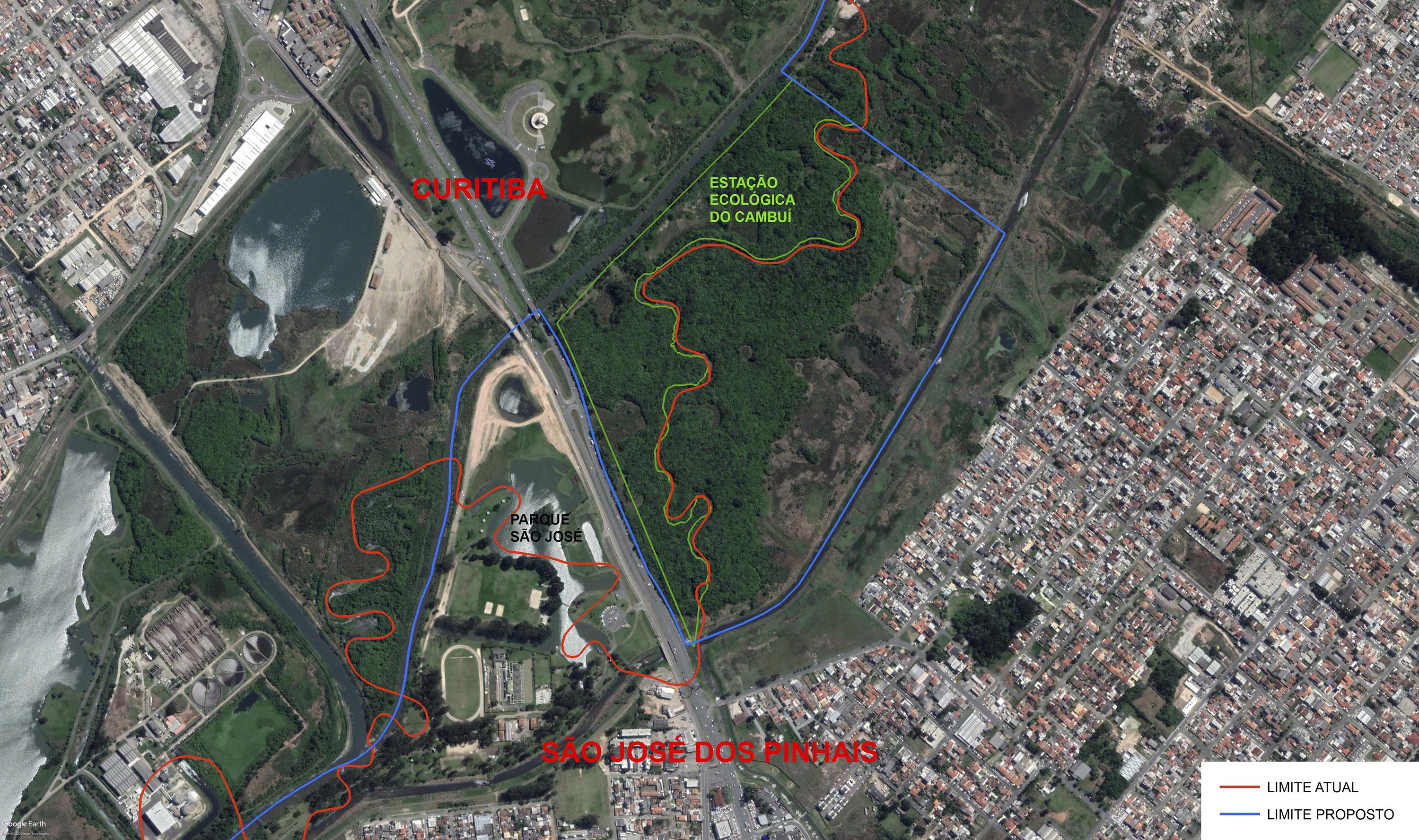 Urbanismo acata mudança na divisa entre Curitiba e São José dos Pinhais