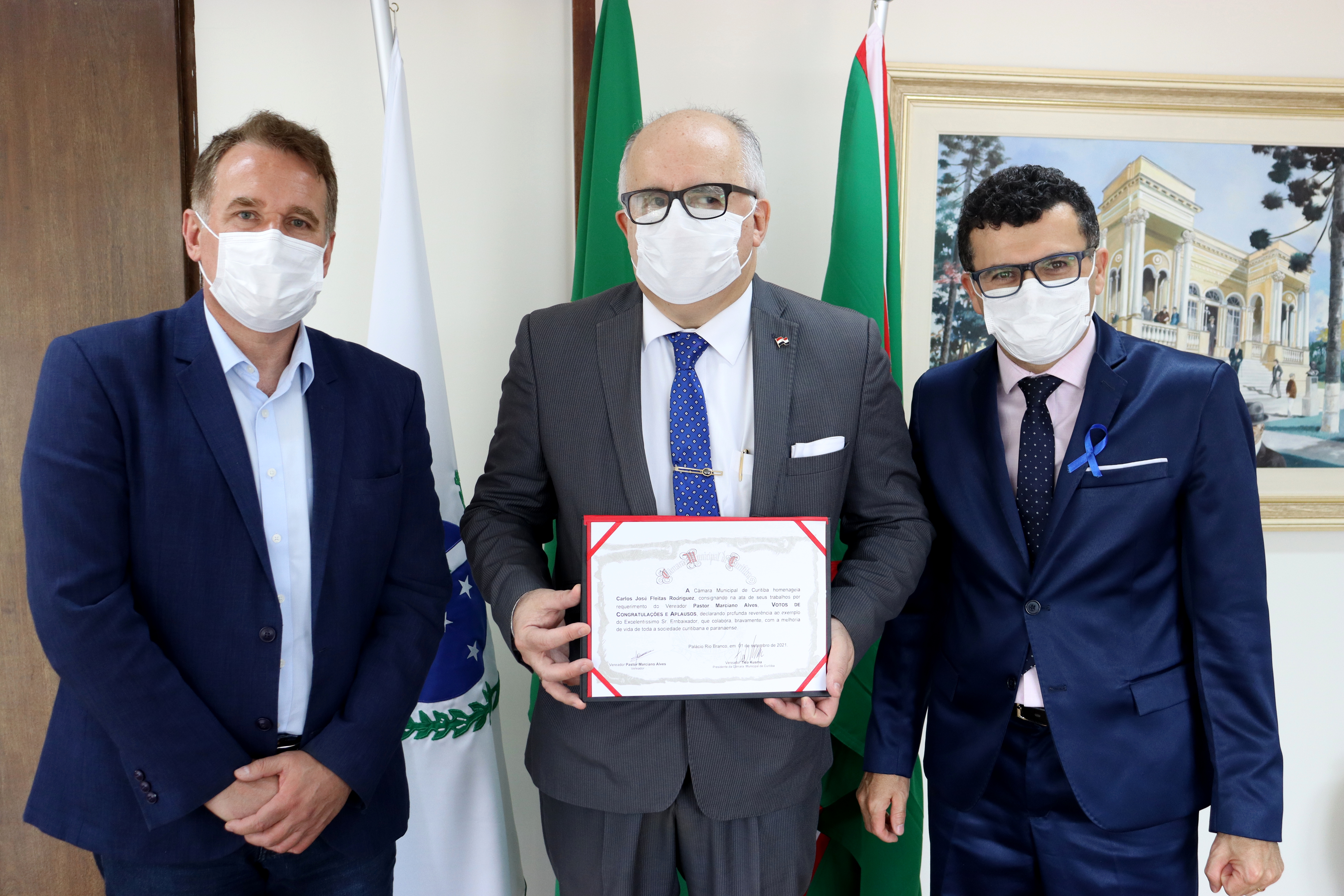 Visita à presidência: embaixador Carlos Fleitas, cônsul geral do Paraguai